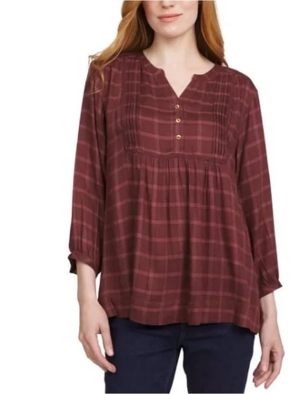 ⭐️ Firm Price ⭐️ Worn once Wrangler x-small plaid babydoll blouse